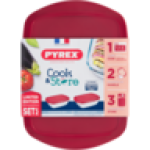 Berry Red Glass Cook & Store Container Set 2 Piece