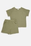 PoP Candy Waffle Tee & Short Set - Olive Green