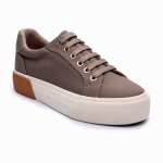 Soviet Ladies Taurus Lace Up Sneaker - Taupe - 8