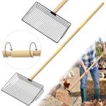 3 In 1 Stainless Steel Chicken Scoop Adjustable Litter Scoop 20" To 42" Accessories For Chicken Coop & Pet Waste