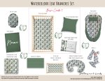 Cot Duvet Bedding Watercolour Leaf Branches Set Neutral