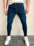 Men's Slim Fit Stretch Denim Jeans - Classic Style Cotton Blend All-season Wear