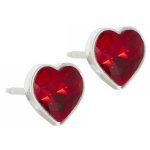 Blomdahl Medical Plastic Earrings Heart Ruby