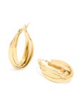 Waterproof Gold Plated Stainless Steel Thick Ribbed Wrist Cuff
