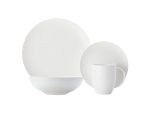 White Basics Diamonds Dinner Set 16 Piece