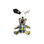 Teddy Bear Keyring -fluro Tartan