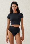 Cotton On Smoothing Swim T-Shirt - Black