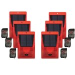Solar Motion Detector Alarm With Remote Pack Of 6