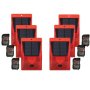 Solar Motion Detector Alarm With Remote Pack Of 6