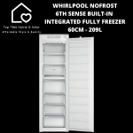 Whirlpool Nofrost 6TH Sense Built-in Integrated Fridge Freezer 60CM - 209L