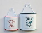S 2 Hanging Enamel Pots – 22X14CM