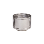 High Wind Fixed Cowl S S - 150 Black Or Silver - Insulated Pipes
