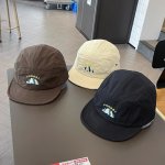 Unisex Quick-drying Short Brim Baseball Hat With Mountain Logo Embroidered Outdoor Sun-protection Peaked Cap