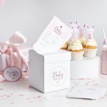 Baby Shower Game: Prediction Cards & Postbox Pink Or Blue - Pink