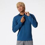 New Balance Tenacity Hooded Qtr Zip - Serena Blue - Xx-large