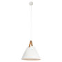 Pendant Light Sanded White With Brown Leather