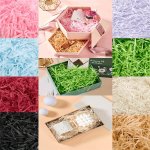 Crinkle Cut Paper Shred Filler For Packing And Filling Gift Baskets 20G 50G - Solid Color Raffia Shreds For Diy Gift Wrapping &