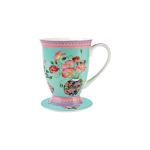 Maxwell & Williams 300ML Gabby Malpas Jardin Mug & Coaster Set Poppy Blue