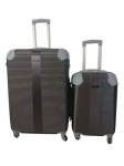 Smte 2 Piece Hard Outer Shell Luggage Set-brown With Keychain