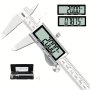 Digital Caliper Stainless Steel Caliper Measuring Tool Electronic Micrometer Caliper With Large Lcd Screen Automatic Closing Function Inch And Millimeter Conversion 15.24 CM/150 Mm