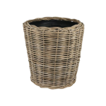 Rattan Thick Grey Planter With Lined Inner