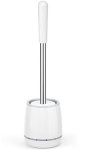 Toilet Brush Toilet Brush And Holder With 304 Stainless Steel Handle Space Saving Toilet Bowl Brush For Storage Durable Bristles
