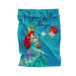 Personalised Fleece Blanket Arial Mermaid Princess