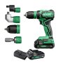 Hikoki 18V Cordless Impact Driver Drill Set DS18DDQ