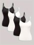 4 Pcs Leopard & Zebra Stripe & Solid Color Strap Top Casual Scoop Neck Sleeveless Skinny Cami Top For Summer Women's Clothing
