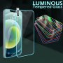 3PCS Glow In The Dark Tempered Glass For Iphone 15 14 13 12 11 X Xr XS 7 8 Plus Se 2020 Pro Max Luminous Screen Protector