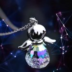 1PC Elegant Fashion Creative Love Angel Necklace Stone Pendant Symbol Of Love Necklace For Men And Women Wedding Engagement Wedd