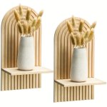 1PC Boho Wooden Sun Rainbow Wall Shelves Bohemian Candle Holders Hanging Shelf Wall Mount Book Shelf For Living Room Bathroom Be