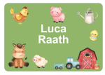 Ice Cream Tub School Label : Farmtheme Green