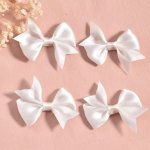 4PCS Girls Cute Sweet Ribbon Hair Clips Gift For Children Kids Accessories