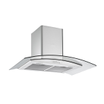 Curved Glass Stainless Steel Wall Mounted Extractor Fan – 90CM