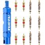 Tuotu Valve Core Remover Tool Kit Bike And Car Repair Kit With Brass Replacement Presta Schrader Valve Core