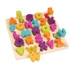 Alpha. B. Tical Wooden Alphabet Puzzle - Picture Background