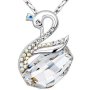 925 Sterling Silver Swan Pendant With 925 Sterling Silver Necklace Embellished With Swarovski Crystals