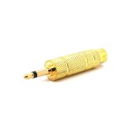 Cyberdyne CZK-533 3.5MM Mono Male To 6.35MM Mono Female Adaptor Gold