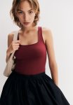 Square-neck Vest Top - Red