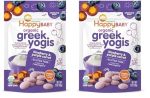 Happy Baby Organics Baby Snacks Greek Yogis Freeze Dried Yogurt &veggie Fruit Snacks Gluten Free Snack For Babies 9+ Months Blue