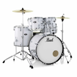 Pure Pearl Roadshow RS525SC C 5 Piece Drum Kit W 22 Bass Drum : White