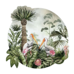 Avalana Caspian Jungle Daybreak Wall Decal - 60CM L X 60CM H
