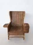 Brown Rattan Wingback Chair 100X106X101CM
