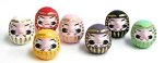 Miniature Daruma Doll Japanese Good-luck Charm Seven Colors Set