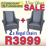 Regal 2X Highback Chairs In Fabric