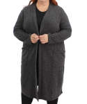 Ladies Plain Cardigan - 60 Blk Mel