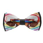 Seslflkpjk Boys Lgbt Dog With Rainbow Sunglasses Pride Pre-tied Butterfly Bow Ties For Wedding Party Business Banquet Elegant Bo