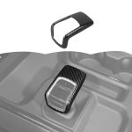 Rt-tcz Carbon Fiber Gear Shift Knob Cover Trim Decorative Interior Accessories Compatible With Chevrolet Silverado 2022-2024