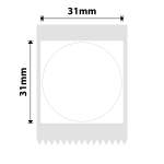 NB212 - - B1 B21 B3S B4 - 31X31MM - 210 White Round Labels
